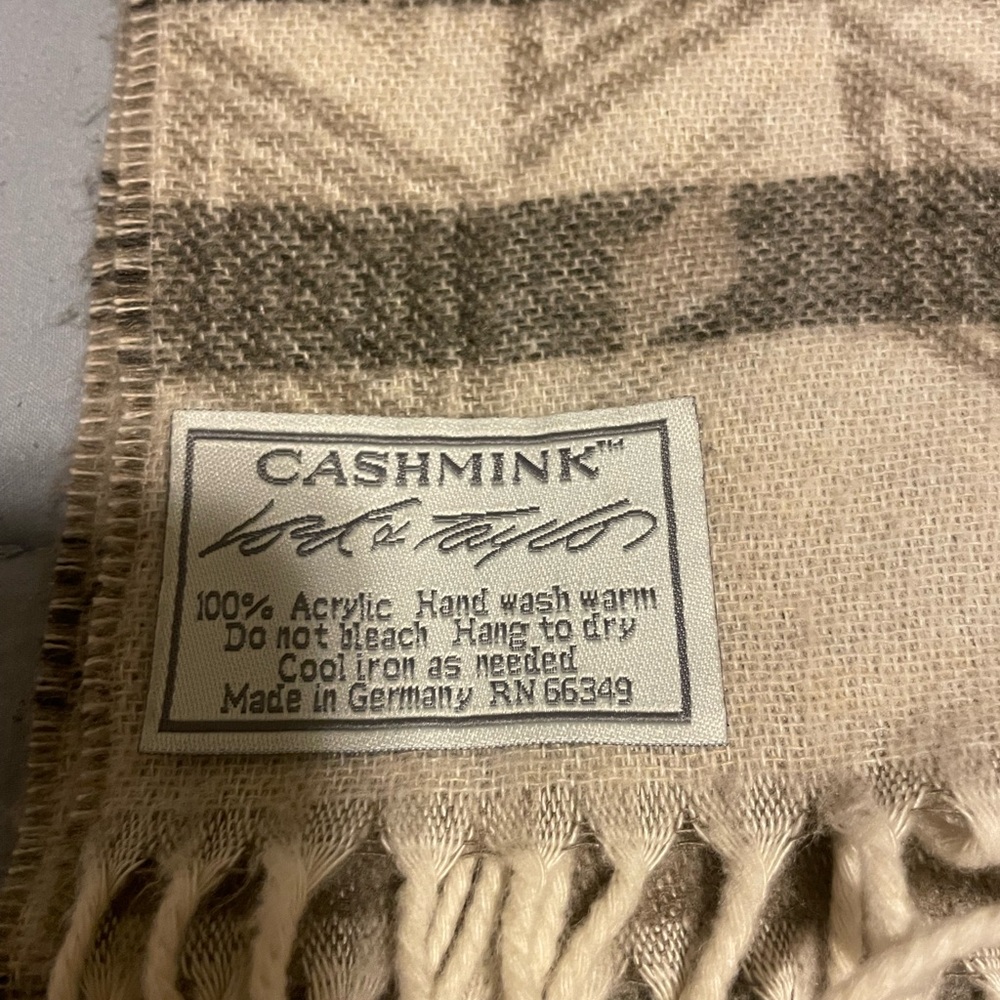Cashmink Beige and Brown Scarf
